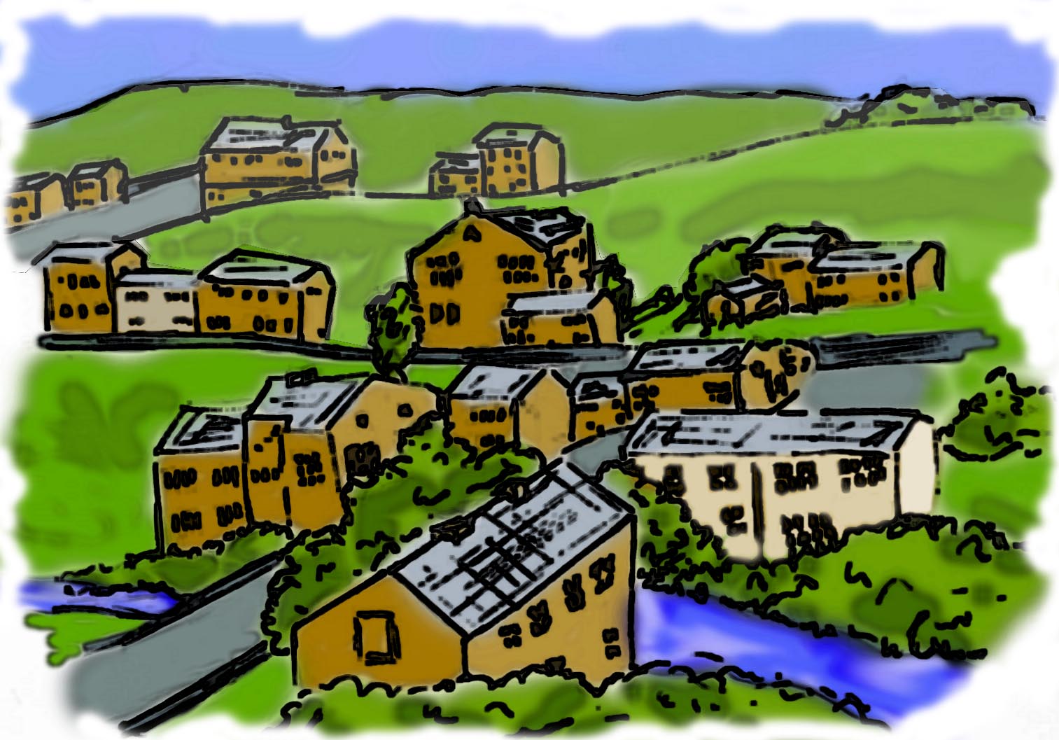 A drawing of Luddenden